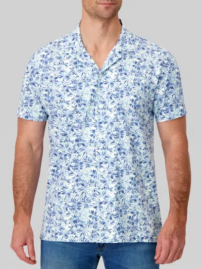 Report Collection Big & Tall Men's Modern Fit Floral Camp Shirt In Blue