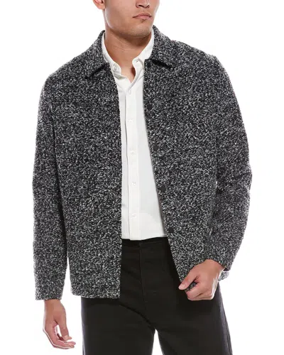Report Collection Boucle Woven Jacket In Gray