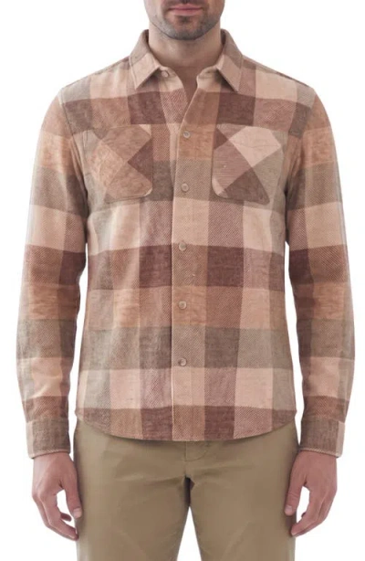 Report Collection Check Flannel Button Up Shirt In Brown