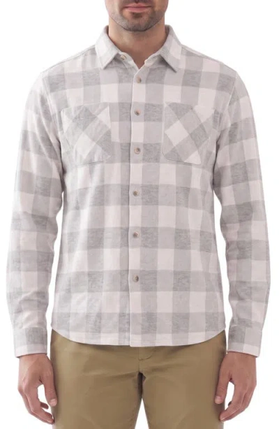 Report Collection Check Flannel Button Up Shirt In Gray