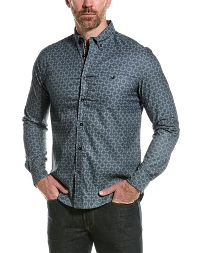 Report Collection Geo Woven Shirt In Blue