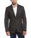 Report Collection Glen Woven Sport Coat In Gray