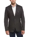 Report Collection Glen Woven Sport Coat In Black