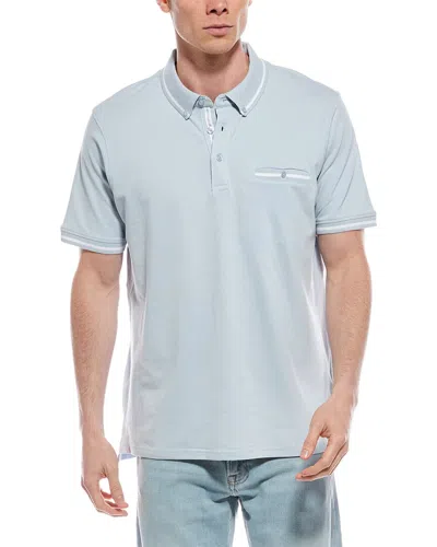 Report Collection Knit Polo Shirt In Blue