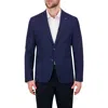 Report Collection Linen Blend Stretch Sport Coat In Blue