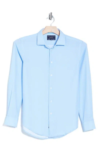 Report Collection Long Sleeve 4-way Stretch Button-up Shirt In Light Blue 49