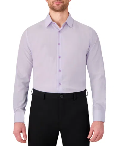 Report Collection Men's 4-way Front-button Modern-fit Dress Shirt In Purple