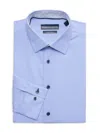 Report Collection Men's 4 Way Long Sleeve Twill Dress Shirt In Blue