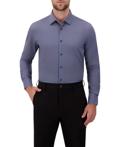 Report Collection Men's 4-way Modern-fit Woven Dress Shirt In Blue