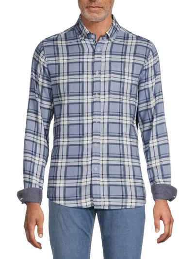 Report Collection Men's Oliver Check Shirt In Navy