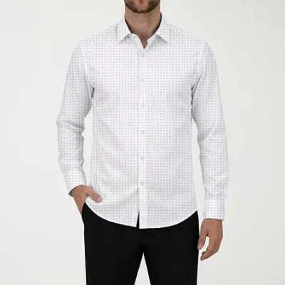 Report Collection Mens Modern Fit Easy Care Long Sleeve Dress Shirt In White
