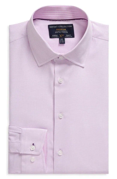 Report Collection Microprint Slim Fit Dress Shirt In 56 Lavender