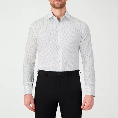 Report Collection Performance Mens Long Sleeve Modern Fit Wrinkle Free Button-down Shirt In White