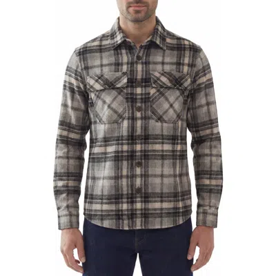 Report Collection Plaid Brushed Flannel Shirt In 70 Grey