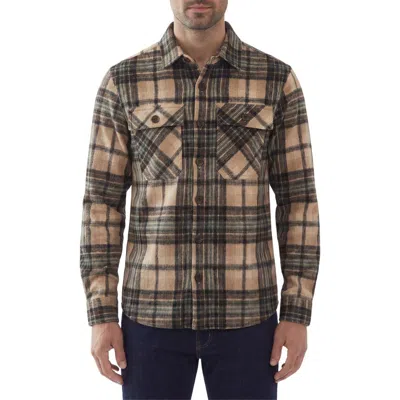 Report Collection Plaid Brushed Flannel Shirt In 90 Beige