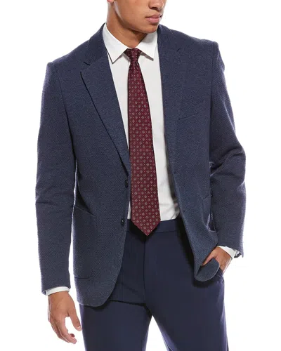 Report Collection Popcorn Texture Sportcoat In Blue