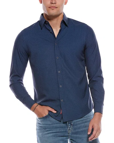Report Collection Print Sport Shirt In Blue