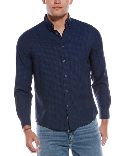 Report Collection Print Sport Shirt In Blue