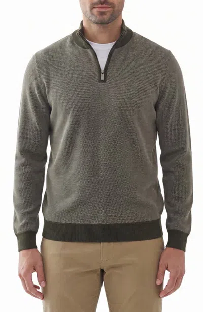Report Collection Quarter Zip Mock Neck Sweater In 132 Dark Green