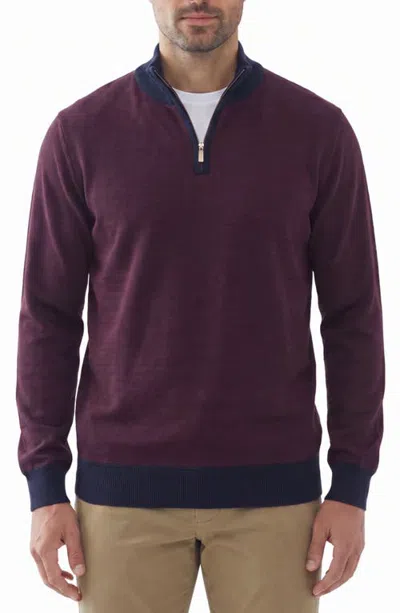 Report Collection Quarter Zip Mock Neck Sweater In 22 Cherry