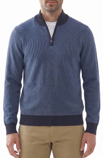 Report Collection Quarter Zip Mock Neck Sweater In 41 Navy