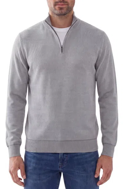 Report Collection Quarter Zip Mock Neck Sweater In 70 Grey