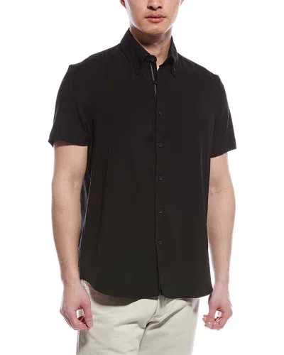 Report Collection Seersucker Shirt In Black