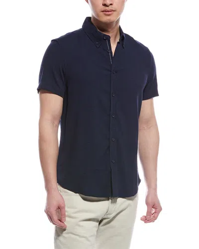 Report Collection Seersucker Shirt In Blue