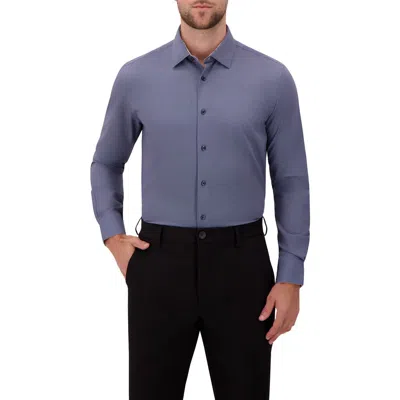 Report Collection Slim Fit 4-way Stretch Button-up Shirt In Blue