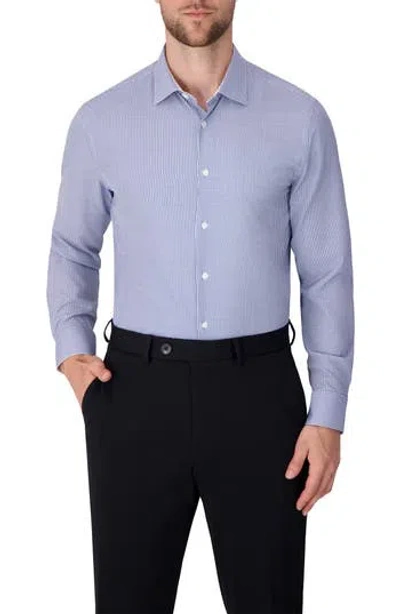 Report Collection Slim Fit 4-way Stretch Button-up Shirt In Blue