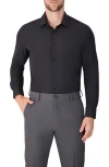 Report Collection Solid Slim Fit Stretch Dress Shirt In Black