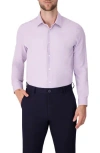 Report Collection Solid Slim Fit Stretch Dress Shirt In Purple