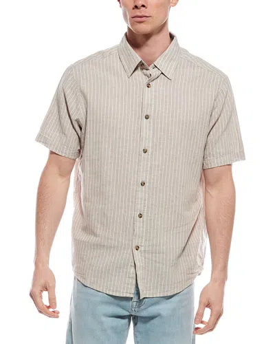 Report Collection Stripe Linen-blend Shirt In Multi