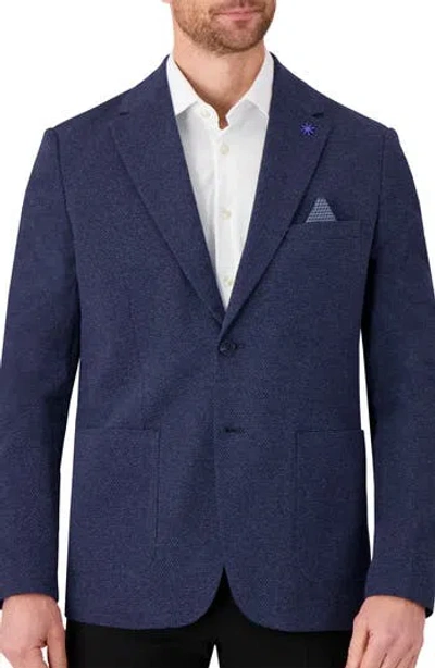 Report Collection Textured Comfort Knit Cotton Blend Sport Coat