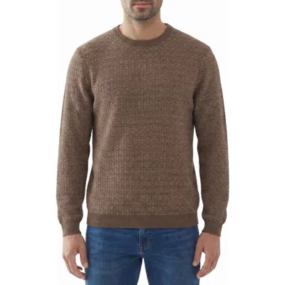 Report Collection Textured Crewneck Sweater In 10 Brown