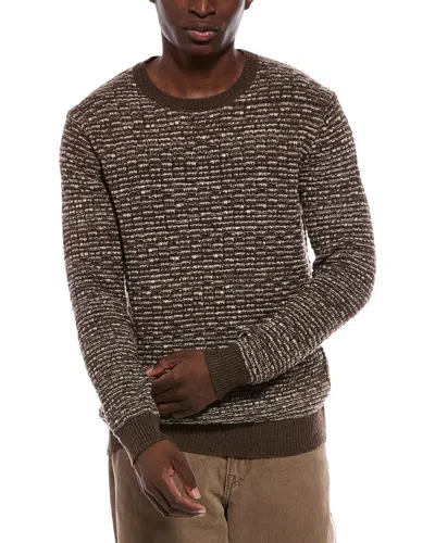Report Collection Wool-blend Crewneck Sweater In Brown