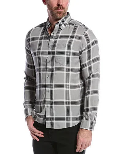 Report Collection Woven Sport Shirt In Grey