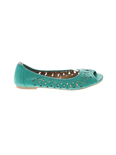 Pre-owned Report Flats In Green