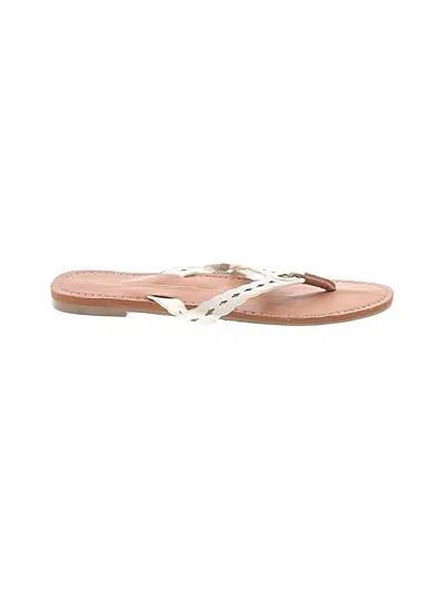 Pre-owned Report Flip Flops In Silver