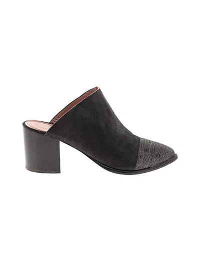 Pre-owned Report Mule/clog In Black