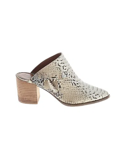 Pre-owned Report Mule/clog In Ivory