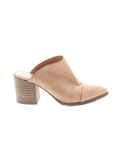 Pre-owned Report Mule/clog In Tan