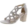 Report Paula Womens Zipper Strappy Heel Sandals In Multi