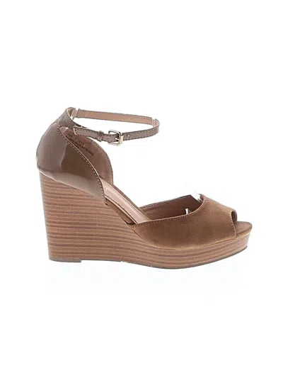 Pre-owned Report Wedges In Brown
