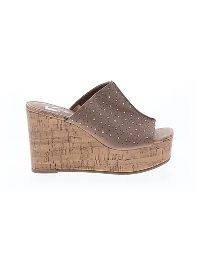 Pre-owned Report Wedges In Brown