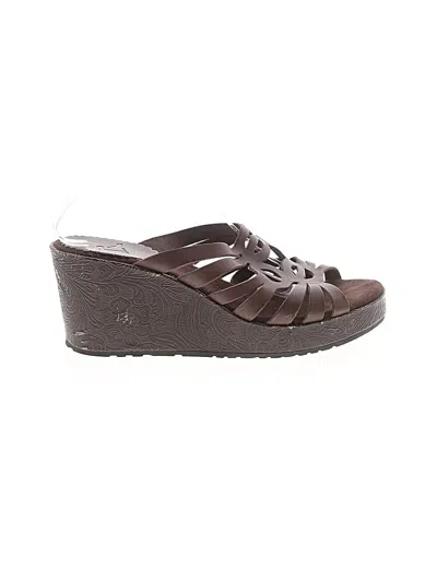 Pre-owned Report Wedges In Brown