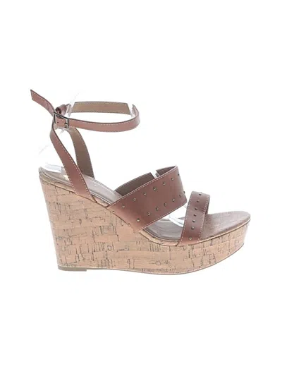 Pre-owned Report Wedges In Brown
