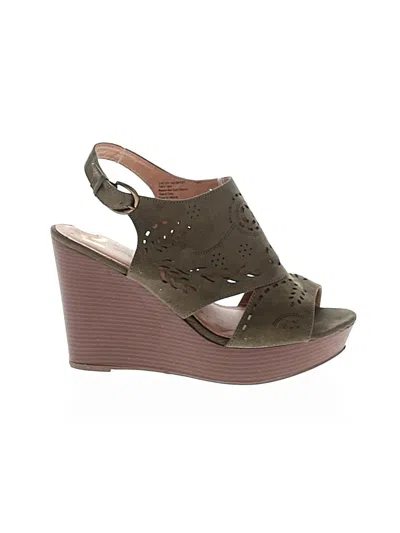 Pre-owned Report Wedges In Green