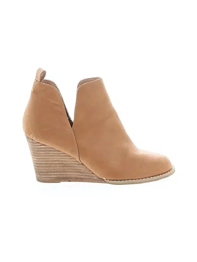 Pre-owned Report Wedges In Tan