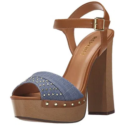 Report Womens Studded Platforms Heels In Blue
